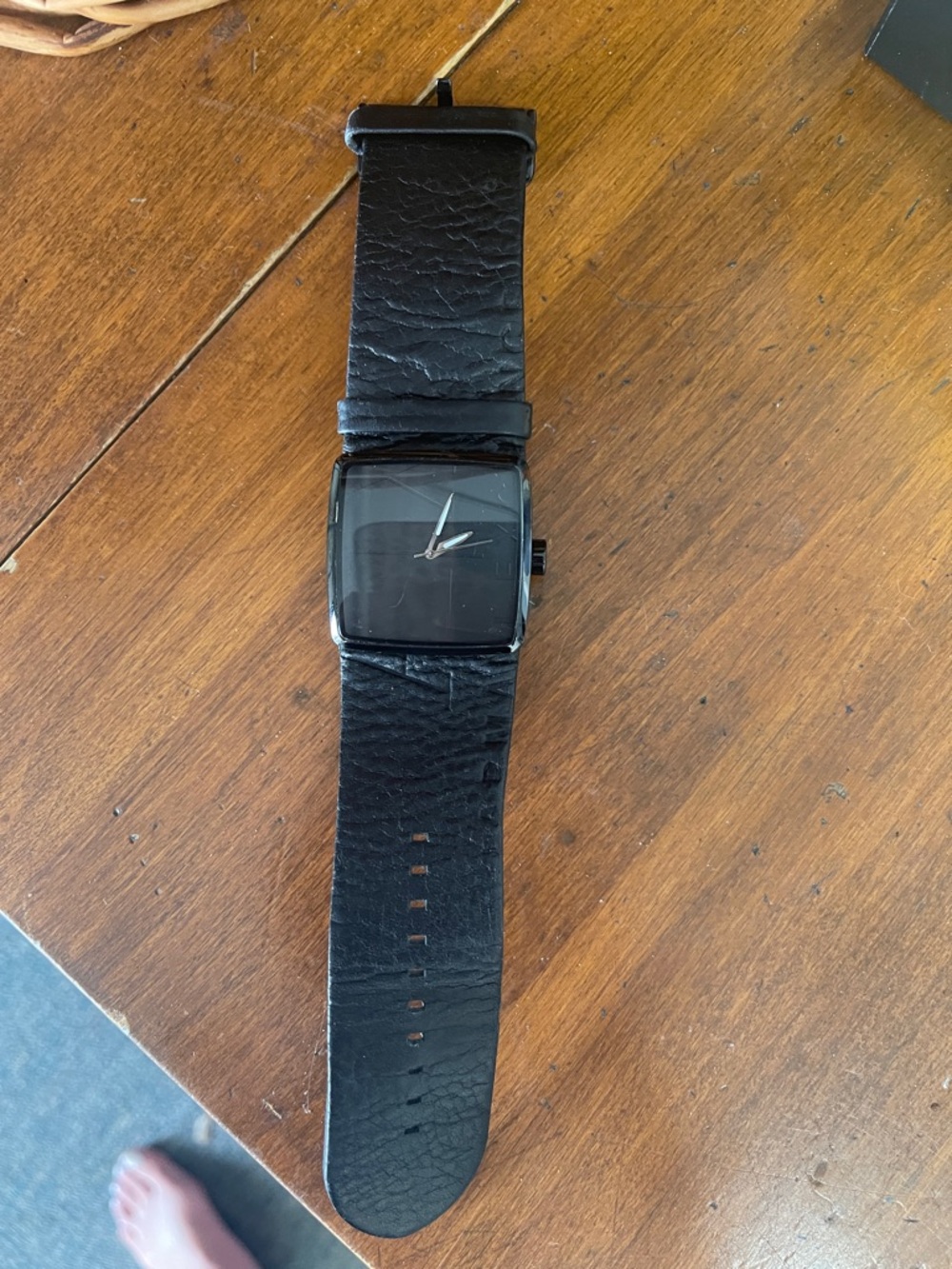 Armani Exchange Watch Mens AX6002 BLACK Leather Band VGC